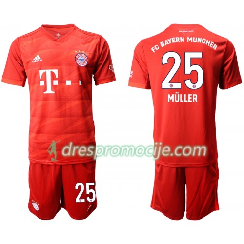 FC Bayern München Dres MULLER 25 Dječji Domaći 2019/20 Kratkih Rukava FC Bayern München Dres MULLER 25 Dječji Domaći 2019/20 Kratkih Rukava